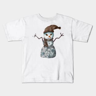 scary snowman Kids T-Shirt